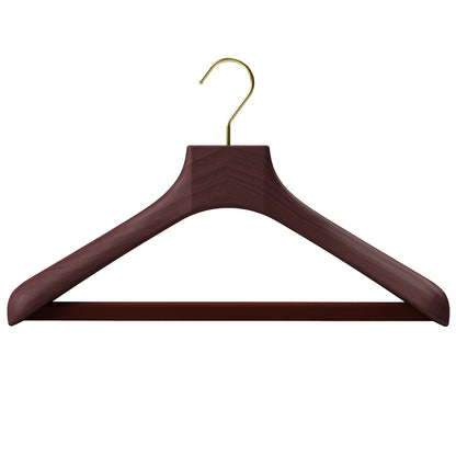Wooden outerwear hangers with bar - Pack of 5 pieces