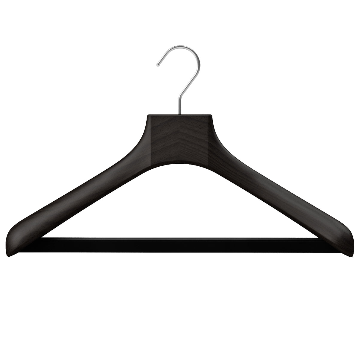 Wooden outerwear hangers with bar - Pack of 5 pieces