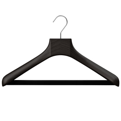Wooden outerwear hangers with bar - Pack of 5 pieces